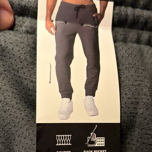 Spyder Men's Charcoal Gray Jogger Sweatpants w/ Black Drawstring - new with tags